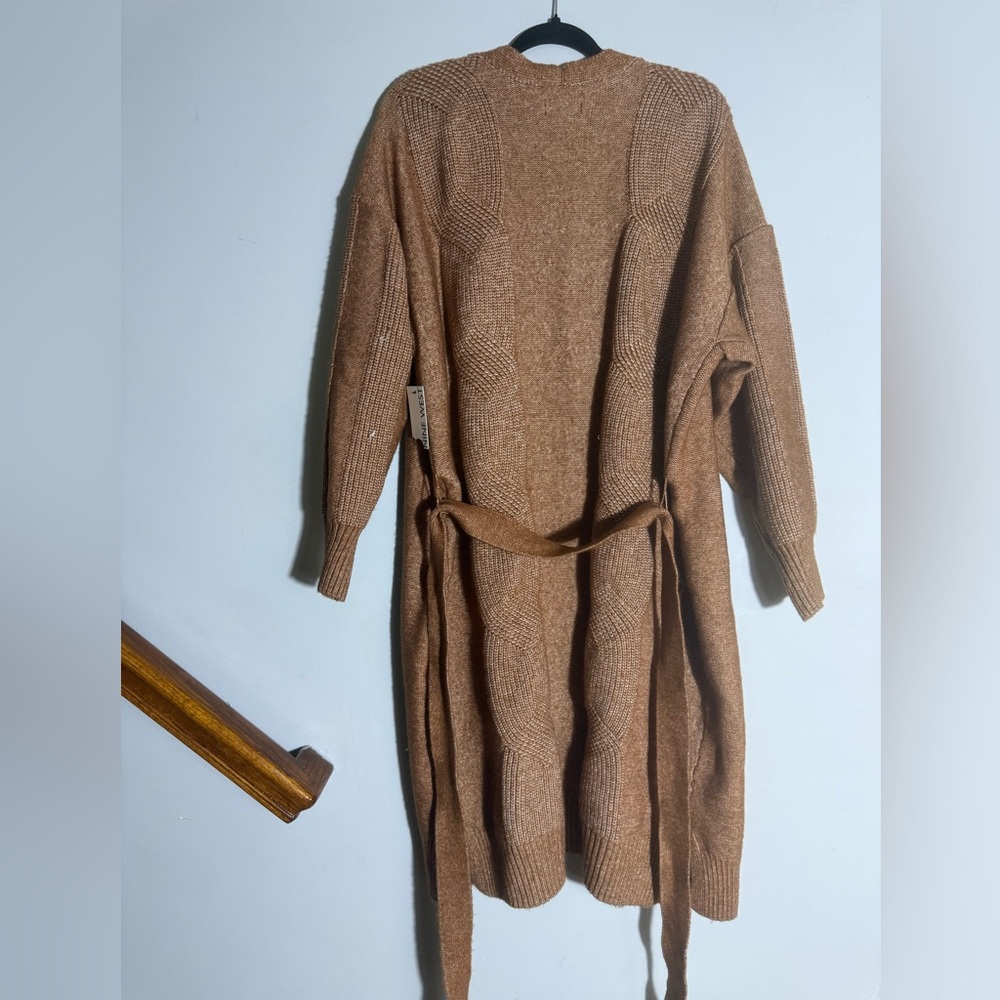 Nine West Cozy Brown Knit long Cardigan size XXL - Picture 6 of 8